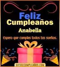 GIF Mensaje de cumpleaños Anabella